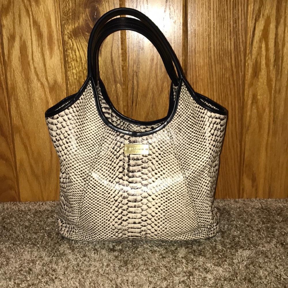 Brahmin Small Shopper Tote In Black Odyssey